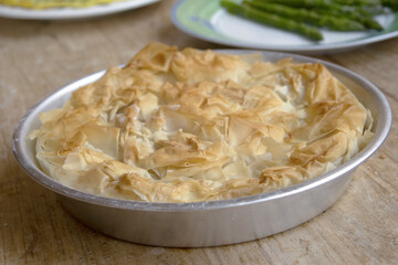 Homemade Golden Filo Pastry Pie