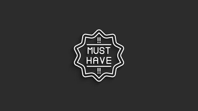 Must Have Icon Animation &ndash; 4K Urgent Buyer Recommendation Label