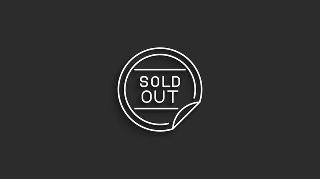 Sold Out Icon Animation &ndash; 4K Product Unavailability Label