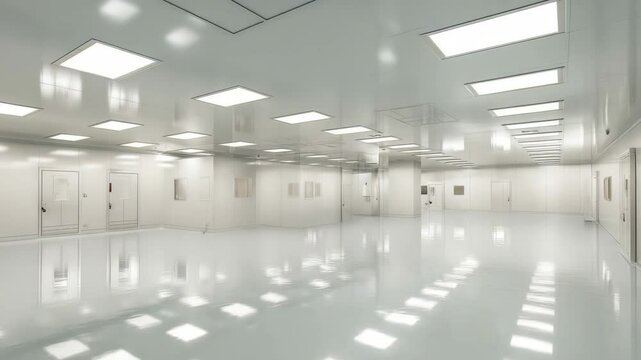 Empty, modern, cleanroom interior