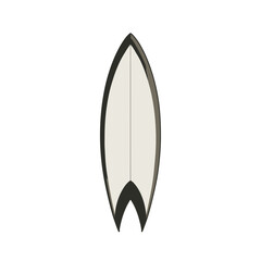 Surfboard stands upright for surfing isolated graphic vector