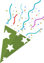 cute happy birthday icons, colorful new year celebration for business and design