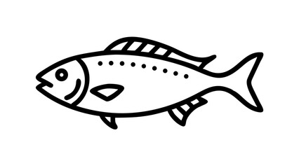 Tuna fish on blue background