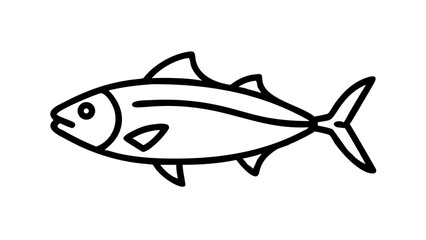 Tuna fish on blue background