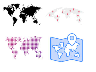 business people with world map