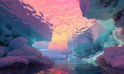 Crepuscolo Artico: Caverna di Ghiaccio Iridescente