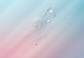 Pastel Dream Abstract Water Droplets on Soft, Textured Background - Serenity, Purity, and Tranquility