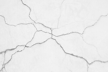 Cracked age concrete stone wall texture grunge damage stain background. Grey dirty old crack broken...