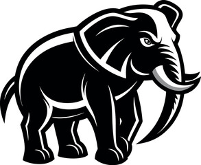Elephant Silhouette Vector Logo – Animal Illustration