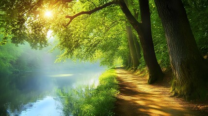 Obraz premium morning in the forest