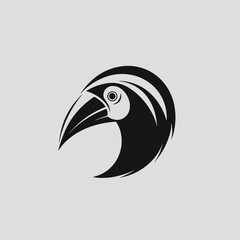 Obraz premium Toucan bird animal wildlife nature tropical beak exotic illustration logo design graphic vector art silhouette