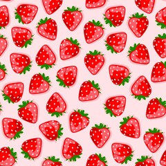 pattern design prepared with small wild strawberries