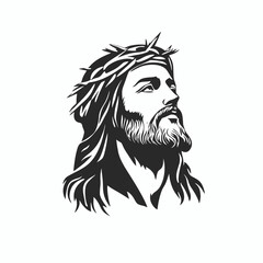 Jesus christ illustration vector art religious christianity faith religion god savior crown thorns hope