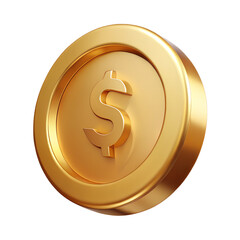 gold coin with dollar symbol