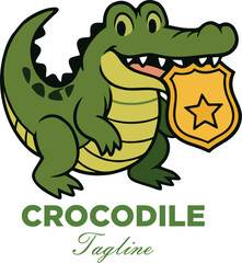Fototapeta premium Vector of crocodile logo design illustration. Wild Animals. Reptile. Easy editable layered vector illustration