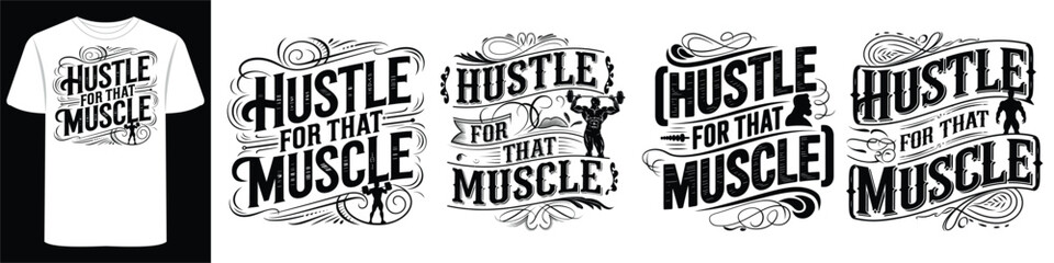 Obraz premium Strength Meets Style – Gym & Motivation Themed T-Shirt Designs for Modern Men