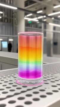 Hydrogen wave function AR visualization in hydrogen wave function interface with animated hydrogen wave function effect in a modern environment quantum fluid demo