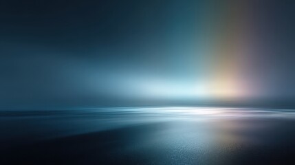 Vast Horizon-Like Chroma Void in Matte Cerulean Blue and Glossy Near-Black Evoking Profound Thought and Artistic Inspiration