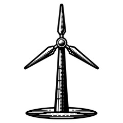 wind turbine isolated on white