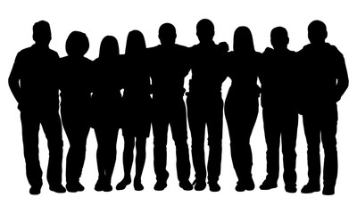 Group of people silhouette