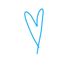 Hand Drawn blue paper clip