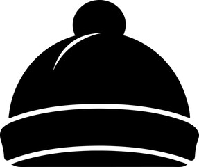 Beanie Hat Silhouette Vector Illustration 