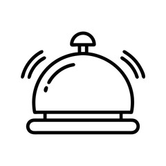restaurant cloche icon on metal internet button