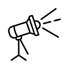 black and white megaphone