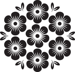 Flowers icon set, flower silhouette isolated, flowers in simple style