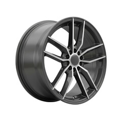 Fototapeta premium Alloy Wheels: Black & Silver