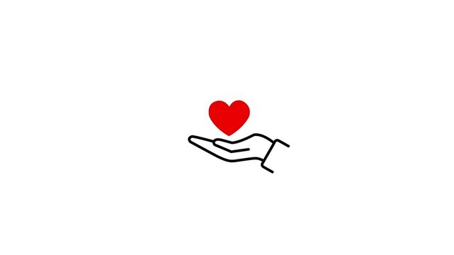 Heart in hand, Healthcare, Donation and giving aid concept , Hands holding heart mutual love, attention, caregiving, caring love and so on