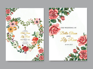 Luxury wedding invitation card background