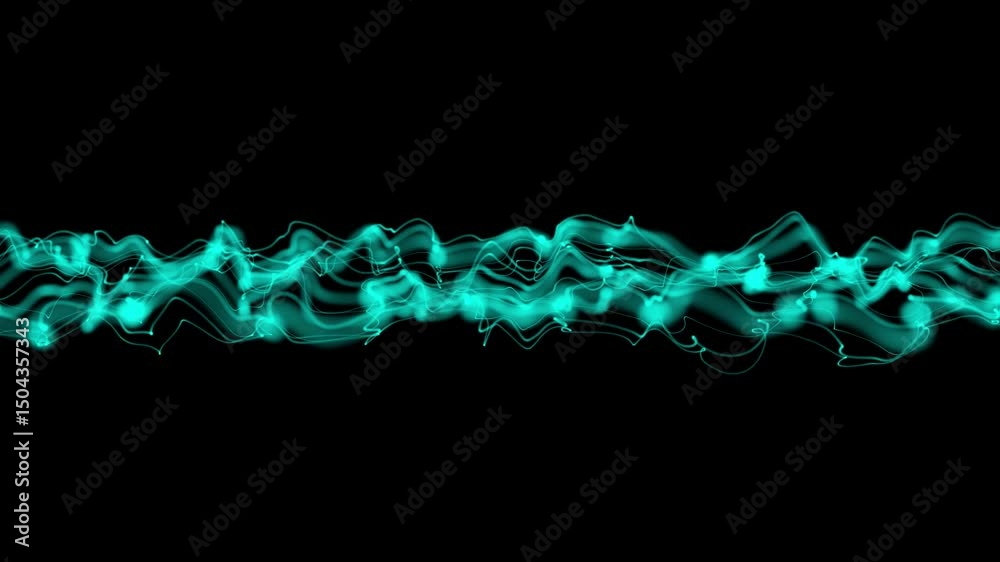 Poster elegant blue wave abstract design flows smoothly. abstract flowing gradient dots and lines wave back