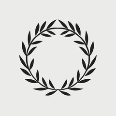 Obraz premium Vector laurel wreath leaves branch olive victory award graphic design illustration symbol ornament element