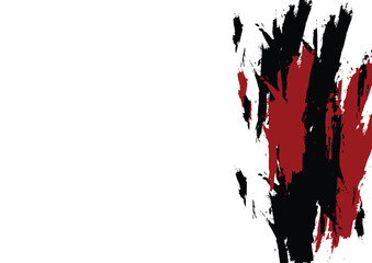 Abstract Vector Black and Red Grunge Brush Stroke Texture Background. illustration vector design.