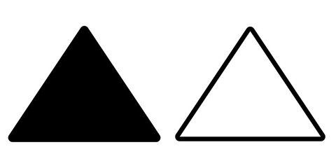 White Outline Triangle on Black Background &ndash; Minimal Geometric Shape Design"