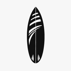 Surfboard surfing ocean beach water sport summer wave sea ride paddle black white illustration design silhouette