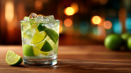 Summer vibrant lemon mix, adorned with glistening ice cubes, citrus aroma lingering, refreshingly delightful