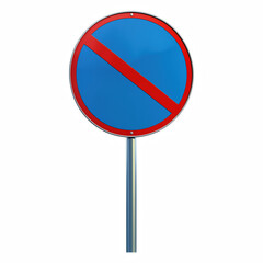 No parking traffic sign isolated on white background.
