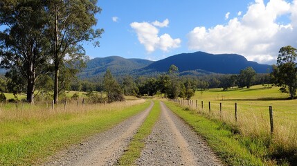 Naklejka premium country road in the mountains