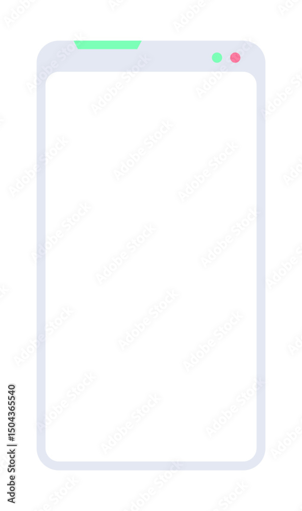 Poster minimal blank browser vertical window. webpage mockup template with simple ui