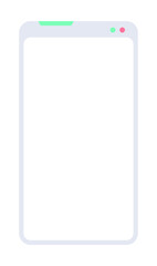 Minimal Blank Browser Vertical Window. Webpage Mockup Template with Simple UI