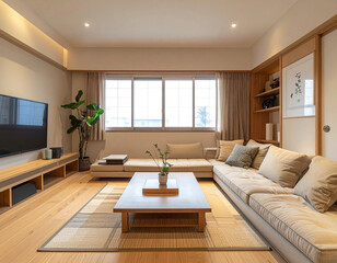 日本の一般的な住宅のリビングの画像