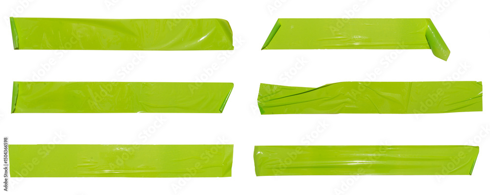 Poster Set of light green banners paper stickers sheets, Copy space for text preview tags labels elements design, isolated on white background, png