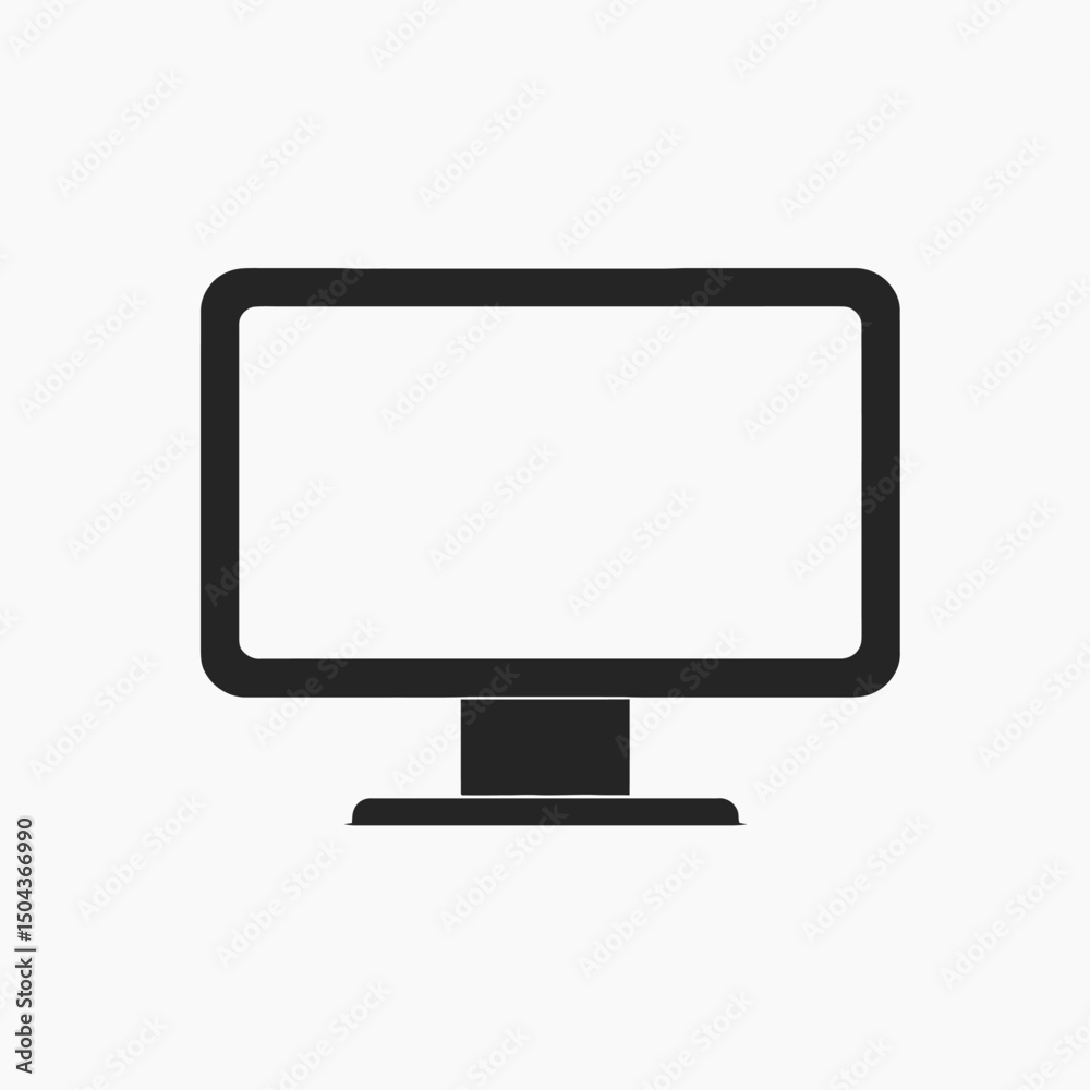 Poster monitor computer screen display technology device electronic equipment lcd led mockup design vector 