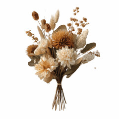 Dried Flower Bouquet - Beige and Brown Autumnal Arrangement