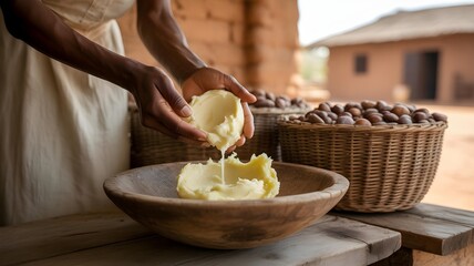 Beurre de karité artisanal – Rituel de soin africain traditionnel pour les marques de beauté et de bien-être naturelles