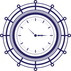 Vintage Style Creative Clock Illustration Vector