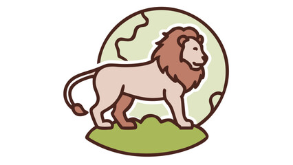 vector illustration of a lion