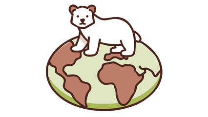 Logo icon of polar bear 
